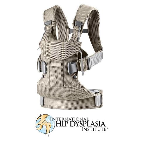 Marsupiu anatomic BabyBjorn One Air Greige, 3D Mesh, Culoare: Crem,poza 2