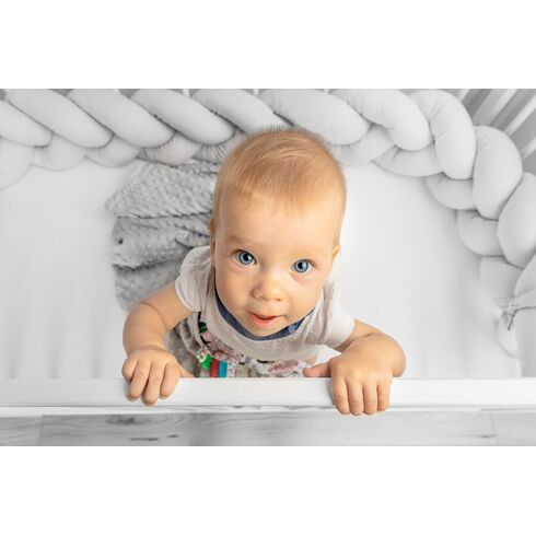 Protectie interioara pentru patut Sensillo 210 cm Gri, Culoare: Gri - poza 9 - ExclusivMAG.ro