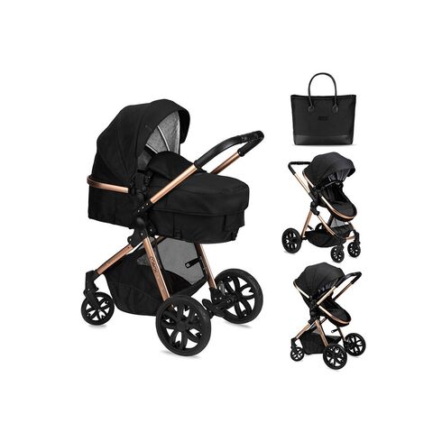 Carucior transformabil 2in1 Momi Limuru - Black, Culoare: Negru