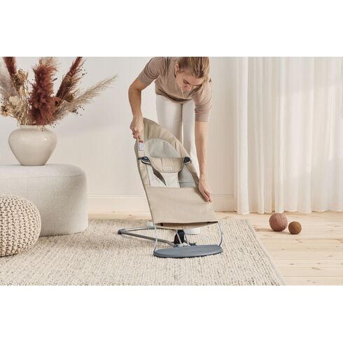 Balansoar Balance BabyBjorn Soft Khaki/Beige, Bumbac, Culoare: Crem,poza 10