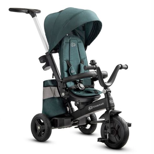Tricicleta 5in1 Kinderkraft Easytwist Midnight Green, Culoare: Verde,poza 2