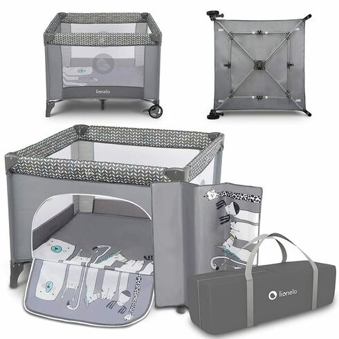 Tarc de joaca Lionelo Lene, Grey Scandi, Culoare: Gri,poza 2