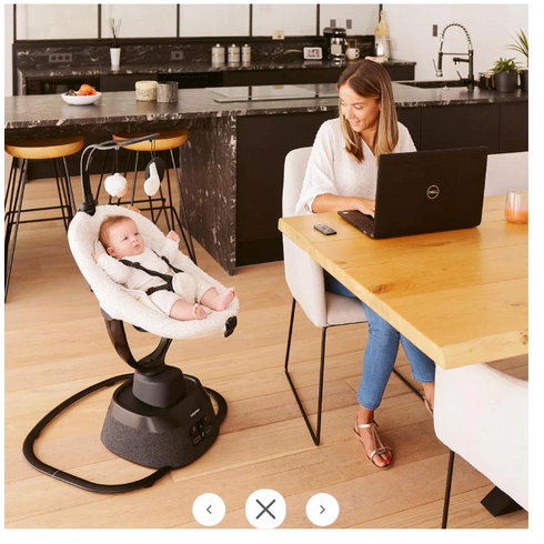 Leagan Swoon Motion Evolution Curl White Babymoov, Culoare: Alb/Negru,poza 8