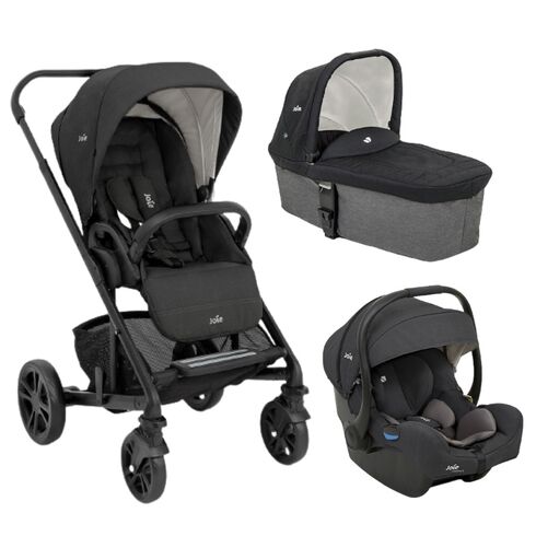 Carucior pentru copii multifunctional 3 in 1 Joie Chrome/ i-Gemm Shale, Culoare: Gri/Negru  - ExclusivMAG.ro