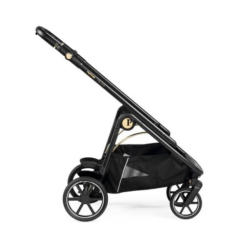 Carucior 3 in 1 Peg Perego Veloce, SLK, 0 - 22 kg, Graphic Gold, Negru / Bej, Culoare: Negru,poza 5