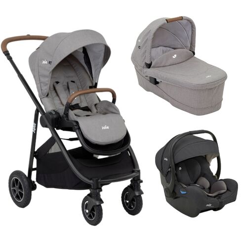 Carucior pentru copii multifunctional 3 in 1 Joie Versatrax Gray/i-Gemm Shale, Culoare: Gri/Negru  - ExclusivMAG.ro