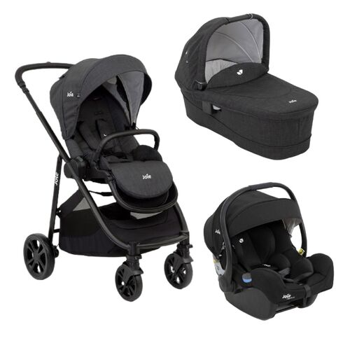 Carucior pentru copii multifunctional 3 in 1 Joie Versatrax Pavement/i-Gemm Eclipse, Culoare: Negru  - ExclusivMAG.ro