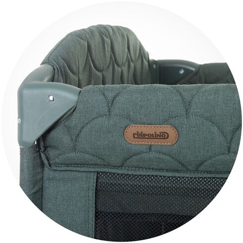 Patut pliabil Chipolino Merida aloe linen cu laterala culisanta, Culoare: Verde inchis, Dimensiuni: 120x60 - poza 9 - ExclusivMAG.ro