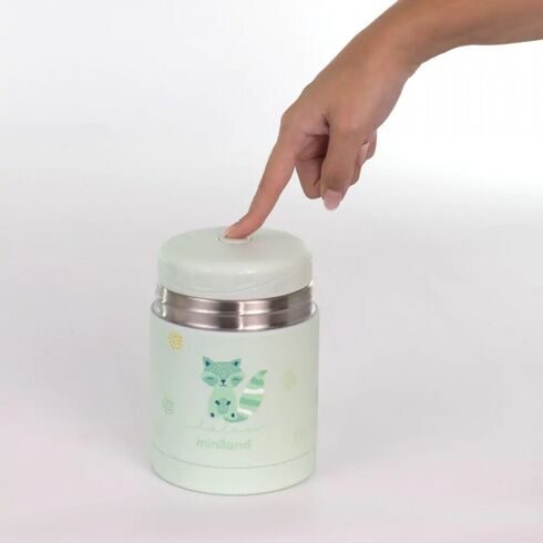 Termos mancare solida 600 ml Mint Miniland, Culoare: Verde, Cantitate: 600ml,poza 2