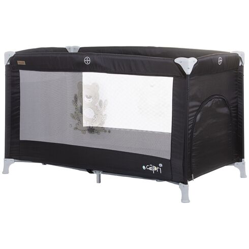 Patut pliabil Chipolino Capri ebony, Culoare: Negru, Dimensiuni: 120x60 - poza 2 - ExclusivMAG.ro