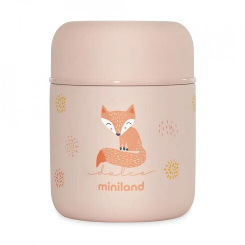 Termos mancare solida Mini 280 ml Candy Miniland, Culoare: Roz, Cantitate: 280ml