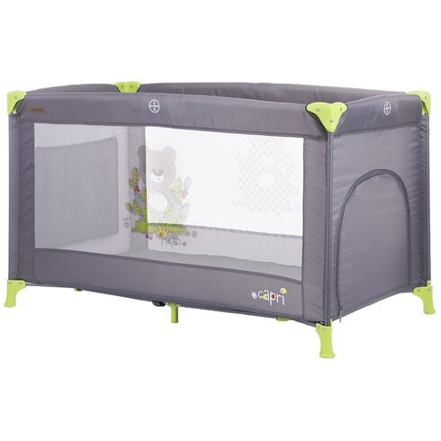 Patut pliabil Chipolino Capri graphite, Culoare: Gri, Dimensiuni: 120x60