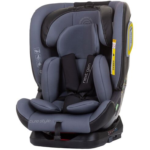 Scaun auto Chipolino Next Gen I-Size 40-150 cm graphite cu sistem Isofix, Culoare: Albastru, Grupa: 0-36kg (0 luni - 12 ani)
