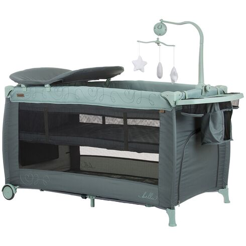 Patut pliabil Chipolino Bella aloe, Culoare: Verde inchis, Dimensiuni: 120x60