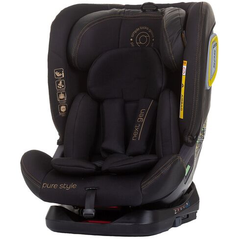 Scaun auto Chipolino Next Gen I-Size 40-150 cm ebony cu sistem Isofix, Culoare: Negru, Grupa: 0-36kg (0 luni - 12 ani)