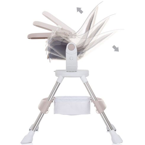 Scaun de masa cu sezut rotativ Chipolino Vision sand, Culoare: Crem,poza 8