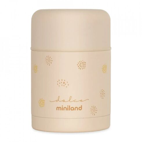 Termos mancare solida 600 ml Vanilla Miniland, Culoare: Crem, Cantitate: 600ml