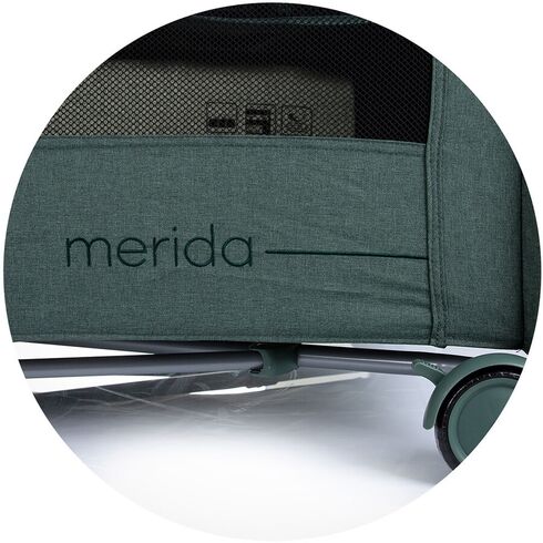 Patut pliabil Chipolino Merida aloe linen cu laterala culisanta, Culoare: Verde inchis, Dimensiuni: 120x60 - poza 6 - ExclusivMAG.ro