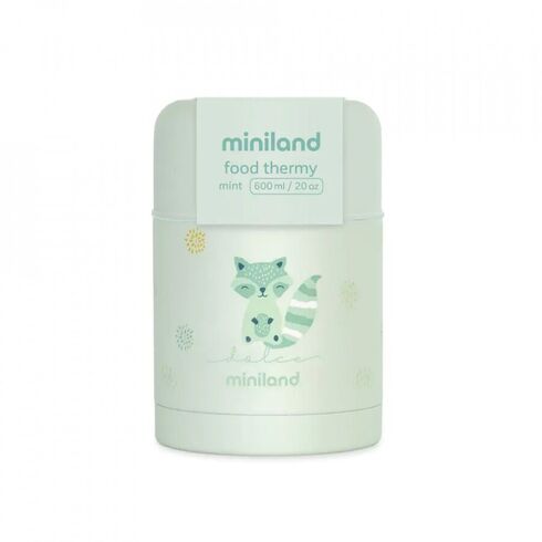 Termos mancare solida 600 ml Mint Miniland, Culoare: Verde, Cantitate: 600ml,poza 3