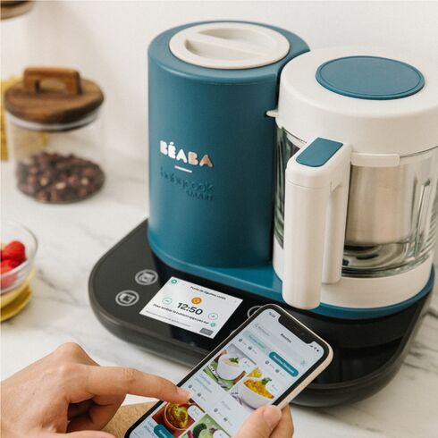 Robot Beaba Babycook Smart + Wi-Fi Peacock Blue, Culoare: Albastru - poza 6 - ExclusivMAG.ro