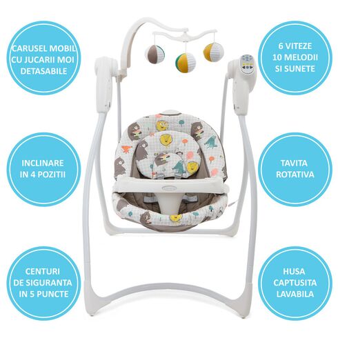 Balansoar Graco Lovin Hug Bear Tales,poza 5