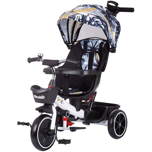 Tricicleta Chipolino Smart cu sezut reversibil black white, Culoare: Alb/Negru