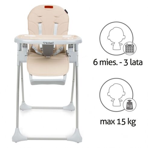Scaun de masa multifunctional Kidwell BENO Beige, Culoare: Crem,poza 5