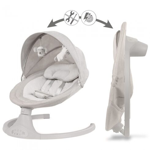 Leagan electric 2 in 1 Kidwell Luxi - Light Melange, Culoare: Gri deschis,poza 8  - ExclusivMAG.ro Leagan electric 2 in 1 Kidwell Luxi - Light Melange, Culoare: Gri deschis,poza 8