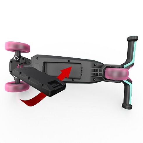 Trotineta BERG Nexo Albastru Pliabila cu Lumini si Magnet, Culoare: Albastru,poza 2