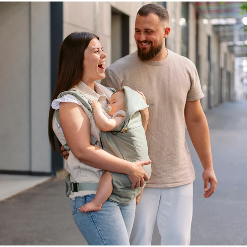 Babymoov - Moov & Boost Sistem de purtare transformabil in Booster, Verde salvie, Culoare: Verde,poza 3