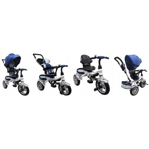 Tricicleta cu pedale 3 in 1 R-Sport T3 Albastru, Culoare: Albastru,poza 3