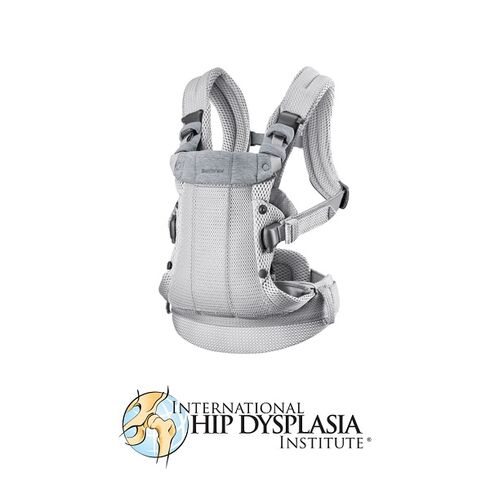 Marsupiu anatomic BabyBjorn cu multiple pozitii de purtare colectia Harmony, 3D Mesh, Silver - Editie Limitata, Culoare: Gri deschis,poza 2