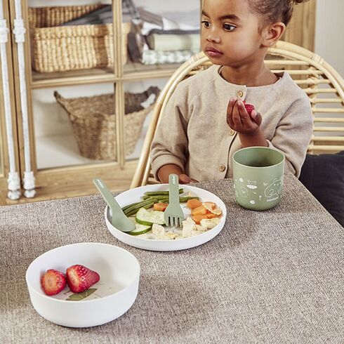 Set hranire copii Frog Miniland, Culoare: Verde,poza 4