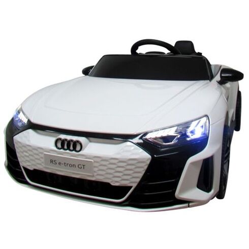 Masinuta electrica cu telecomanda Audi E-TRON R-Sport - Alb, Culoare: Alb, Capacitate acumulator: 12V