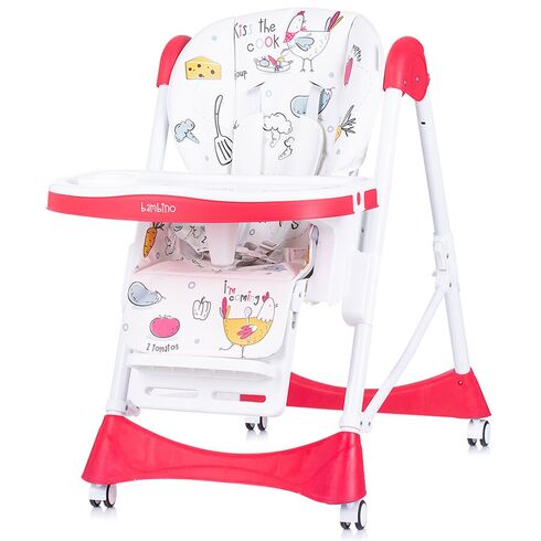 Scaun de masa Chipolino Bambino poppy, Culoare: Rosu,poza 3