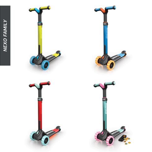 Trotineta BERG Nexo Lime Pliabila cu Lumini si Magnet, Culoare: Verde,poza 2