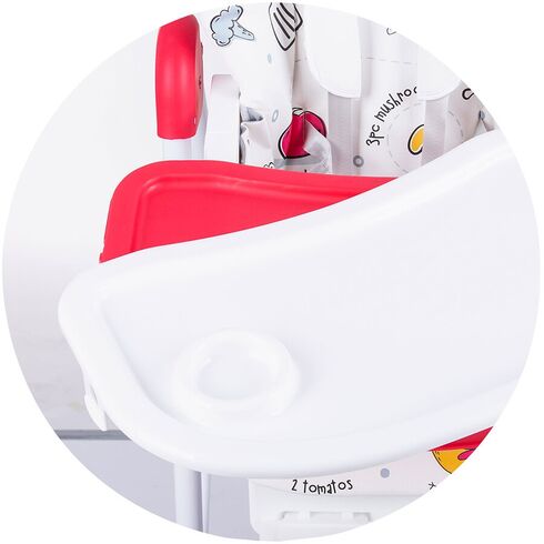 Scaun de masa Chipolino Bambino poppy, Culoare: Rosu,poza 8