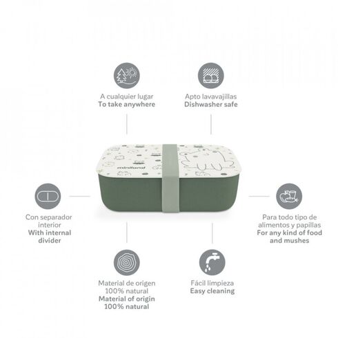 Cutiuta pentru gustari Frog Miniland, Culoare: Verde,poza 2