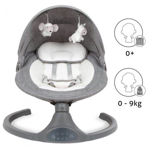 Leagan electric 2 in 1 Kidwell Luxi - Melange, Culoare: Gri