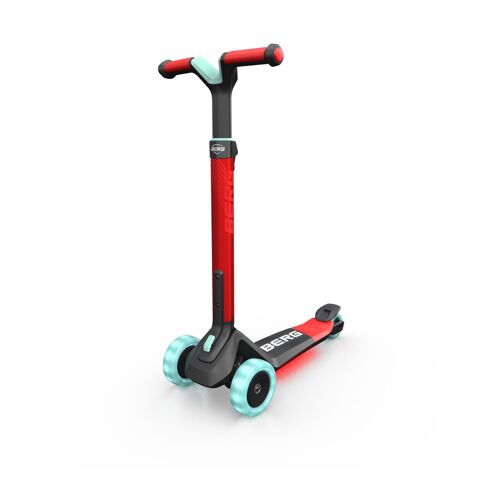 Trotineta BERG Nexo Rosu Pliabila cu Lumini LED, Culoare: Rosu