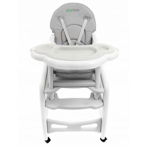 Scaun de masa 3 in 1 Ecotoys HC-223 Gri, Culoare: Gri,poza 2
