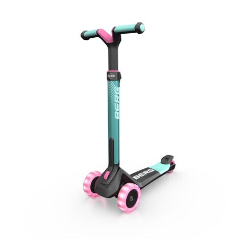 Trotineta BERG Nexo Mint Pliabila cu Lumini, Culoare: Turquoise