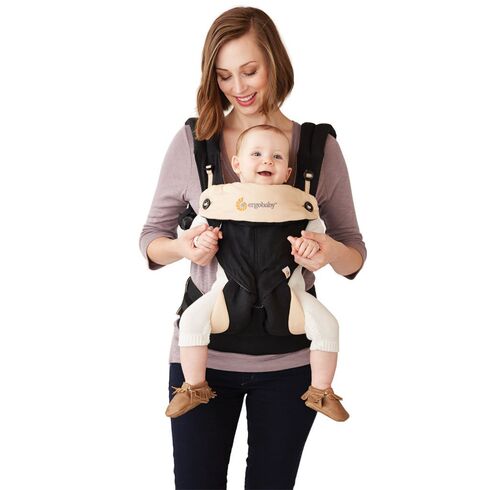 Marsupiu Ergobaby 4 Pozitii 360 Black & Camel Ergobaby,poza 2  - ExclusivMAG.ro Marsupiu Ergobaby 4 Pozitii 360 Black & Camel Ergobaby,poza 2