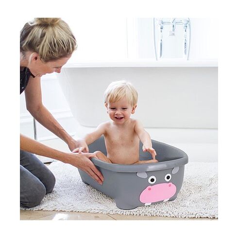 Cadita de Baie cu Suport si Capac Hipopotam Gri - Prince Lionheart, Culoare: Gri,poza 3