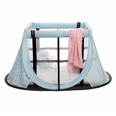 Patut Pliant Pop Up Blue Mountain Aeromoov, Culoare: Blue, Dimensiuni: 120x60,poza 3  - ExclusivMAG.ro Patut Pliant Pop Up Blue Mountain Aeromoov, Culoare: Blue, Dimensiuni: 120x60,poza 3