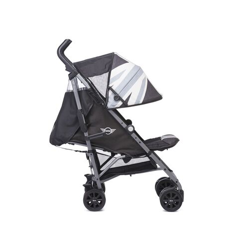 Carucior Easywalker MINI Buggy+ Union Jack B&W, Culoare: Alb/Gri,poza 4