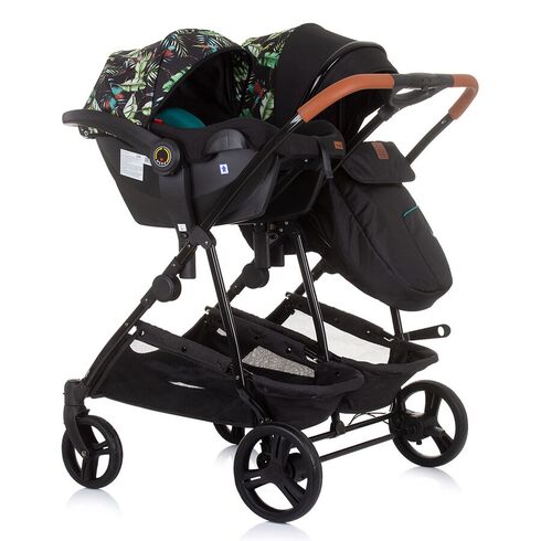 Carucior gemeni Chipolino Duo Smart 3 in 1 exotic, Culoare: Multicolor,poza 10