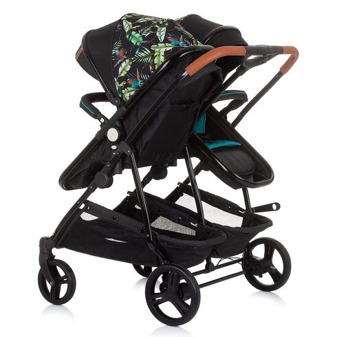 Carucior gemeni Chipolino Duo Smart 2 in 1 exotic, Culoare: Multicolor,poza 4