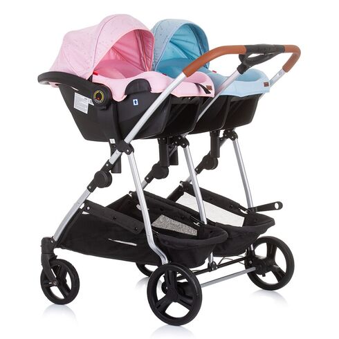 Carucior gemeni Chipolino Duo Smart 3 in 1 rose water sky, Culoare: Albastru/Roz - poza 11 - ExclusivMAG.ro