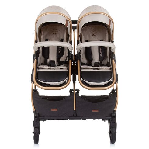 Carucior gemeni Chipolino Duo Smart 2 in 1 sand, Culoare: Crem - poza 9 - ExclusivMAG.ro